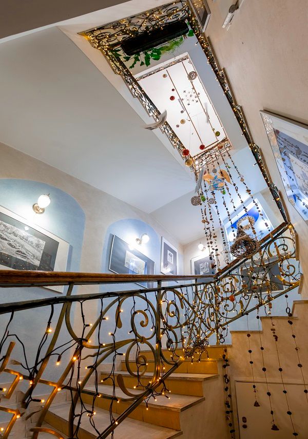 Wrought-iron staircase