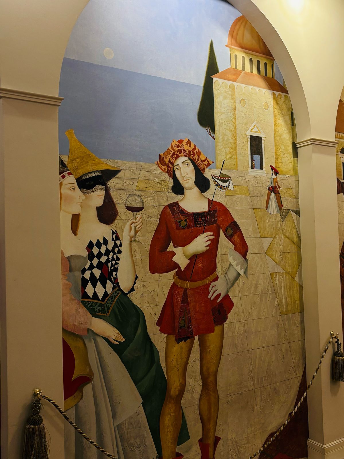 Wall painting in the hotel